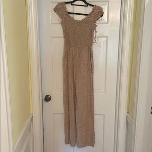 NWT Jessica Simpson Brown Floral Jumpsuit